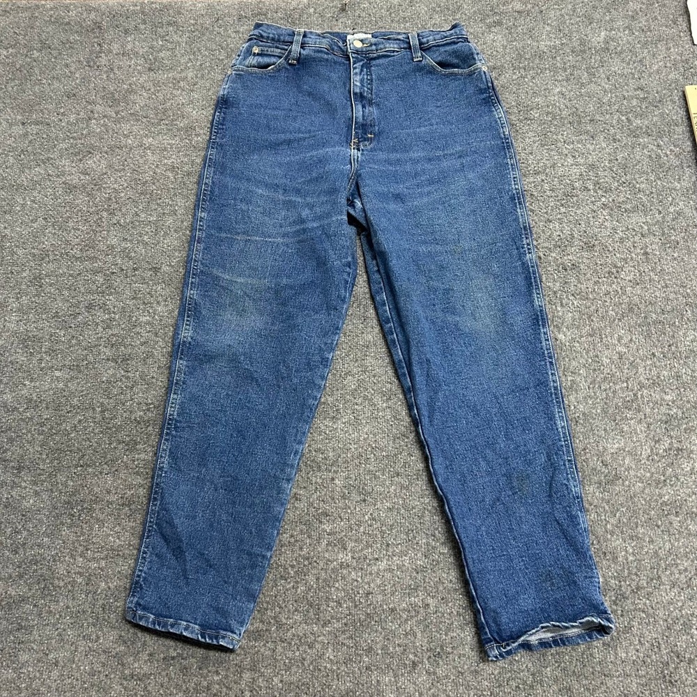 NorthWest Blue Jeans Womens Size 16 Blue High Waisted Tapered Leg Stretch Denim